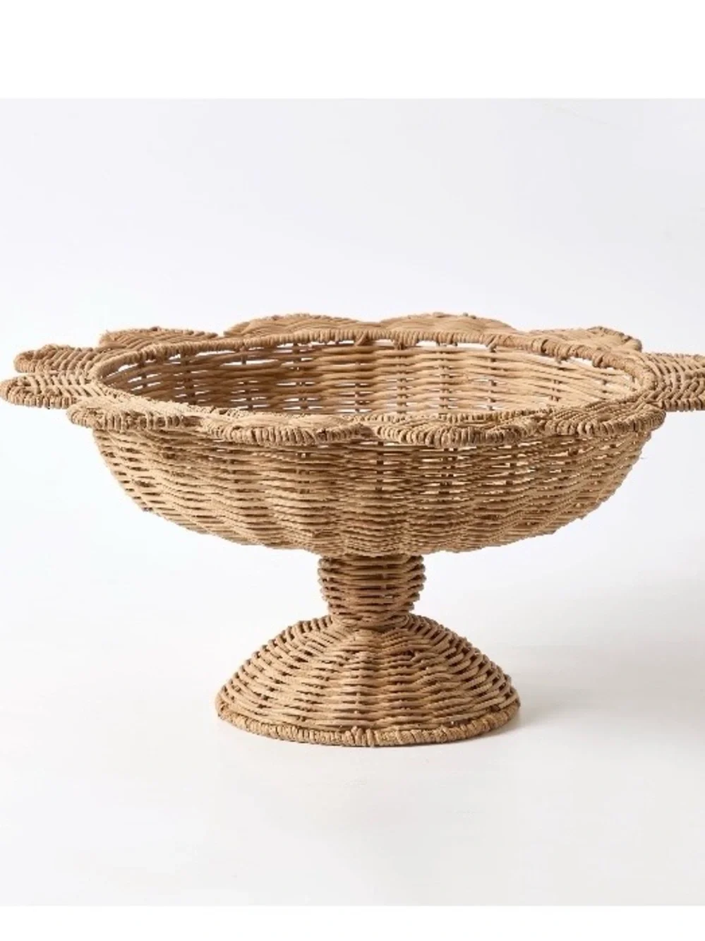 Texas House  Rattan Scalloped Decorative Bowl, 7'